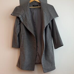 Kenneth Cole Gray Wool Blend Coat